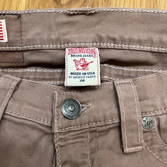 True Religion Halle Jeans in Mauve Size 26 - Practically New! - Picture 3 of 5